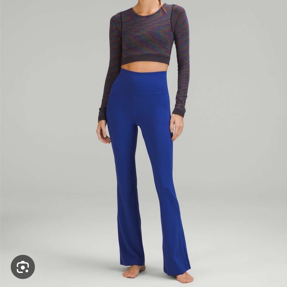 Lululemon Athletica Blue Flare Pants High-Rise